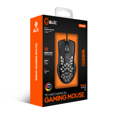 Blic Bwm9 Rgb Kablolu Oyuncu Mouse | 7 Tuş | 3600 Dpi