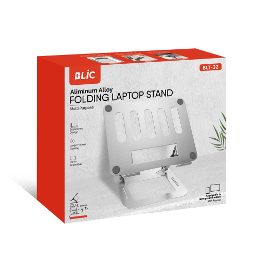 Blic BLT-32 Masaüstü Aliminyum Laptop Standı | Katlanabilir | Aliminyum