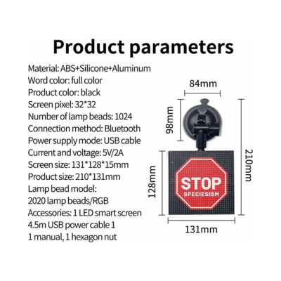 32x32cm Hcz-001 Telefon Kontrollü |Kumandalı | Kare Matrix Led Panel