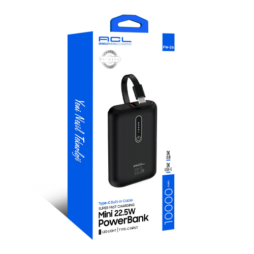 PW26 10000 Mah Powerbank | Type-c Kablo