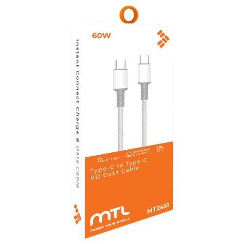 Mtl MT2451 60W Type-C To Type-C Kablo