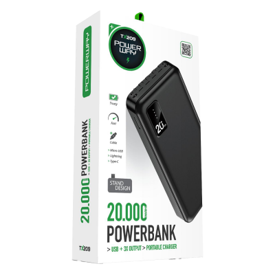 Powerway TX209 20.000 mAh Kablolu Powerbank