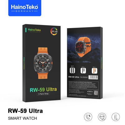 HainoTeko RW-59 Ultra Amoled Ekran Akıllı Saat | 3 Kordon