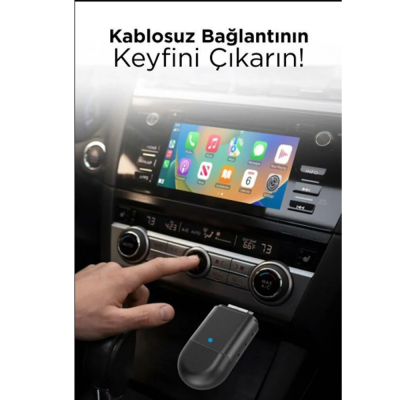 TAB06 Mini 2in1 Kablosuz Carplay Usb ve Type-c Uyumlu Araç Multimedya Dönüştürücü Adaptörü