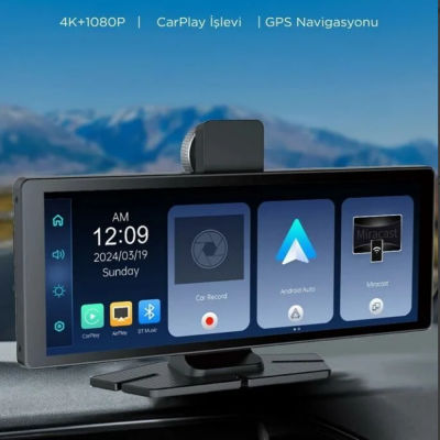 T94C41 Wifi Bluetooth 4K Carplay Ön-Arka Araç Kamerası