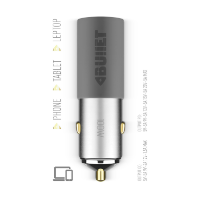 Powerway Bullet Pd 5A| Usb  Araç Şarj Başlık | 100W