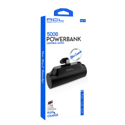 Acl PW71 Mini 5000 Mah Lightning Çıkışlı Powerbank | Stand