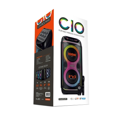 Powerway CIO RGB Bluetooth Speaker 2 x 8" | 100W  Ses | Uzaktan Kumanda Powerway CIO RGB Bluetooth Speaker 2 x 8" | 100W  Ses | Uzaktan Kumanda