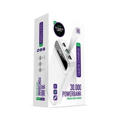Powerway QC30 22.5W 30000 mAh PD Powerbank Powerway QC30 22.5W 30000 mAh PD Powerbank