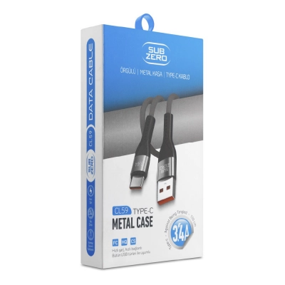 Subzero CL59 3.4A Type-C  Usb Kablo | Örgülü Subzero CL59 3.4A Type-C  Usb Kablo | Örgülü