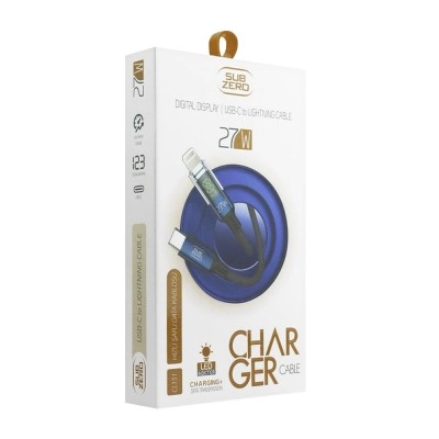Subzero CL151 Type-C Lightning 27W Hızlı Lightning Şarj Kablosu | Dijital Göstergeli Subzero CL151 Type-C Lightning 27W Hızlı Lightning Şarj Kablosu | Dijital Göstergeli