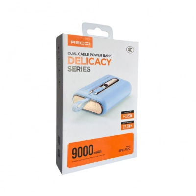 Recci RPB-P12C Hızlı Şarj Özellikli Type-C Kablolu 9000mAh Powerbank | 20W PD | 22.5W Type-C |Askı İpli  Recci RPB-P12C Hızlı Şarj Özellikli Type-C Kablolu 9000mAh Powerbank | 20W PD | 22.5W Type-C |Askı İpli