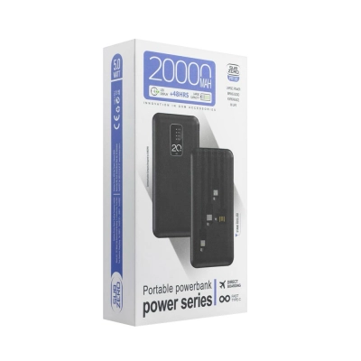 Subzero PR130 20000 Mah Powerbank | Led Göstergeli | Standlı | Üç Kablolu Subzero PR130 20000 Mah Powerbank | Led Göstergeli | Standlı | Üç Kablolu