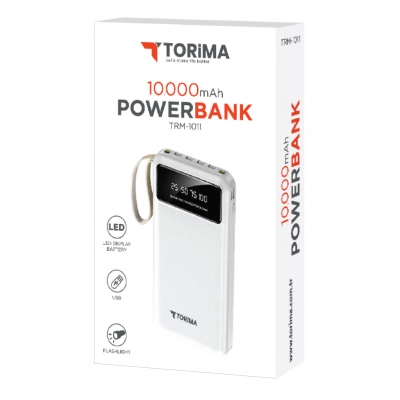 Torima Trm-1011 10000 mAh Powerbank | Led Gösterge  Torima Trm-1011 10000 mAh Powerbank | Led Gösterge