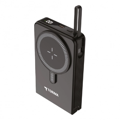 Torima Trm-1019 10000 mAh 22.5W Pd Powerbank | Kablosuz Şarj | LCD Gösterge  Torima Trm-1019 10000 mAh 22.5W Pd Powerbank | Kablosuz Şarj | LCD Gösterge