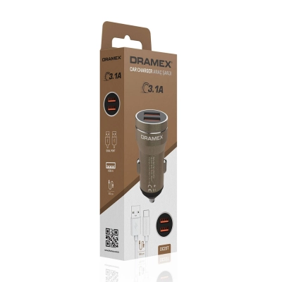 Dramex Dc20T Type-c Metal 3.1A  Oto Şarj Dramex Dc20T Type-c Metal 3.1A  Oto Şarj