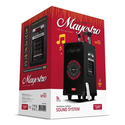 Powerway Mayestro MT90 Taşınabilir Bluetooth Speaker | Çift Mikrofon | Karaoke Sistemi | TWS Powerway Mayestro MT90 Taşınabilir Bluetooth Speaker | Çift Mikrofon | Karaoke Sistemi | TWS