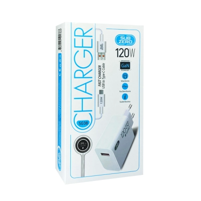 Subzero SG38  Type-C Turbo Super Fast Ev Şarj | 120W | Salise Gösterir Subzero SG38  Type-C Turbo Super Fast Ev Şarj | 120W | Salise Gösterir