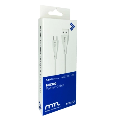Mtl MT433 3.1A 1M Micro Kablo | 30 Adet Mtl MT433 3.1A 1M Micro Kablo | 30 Adet