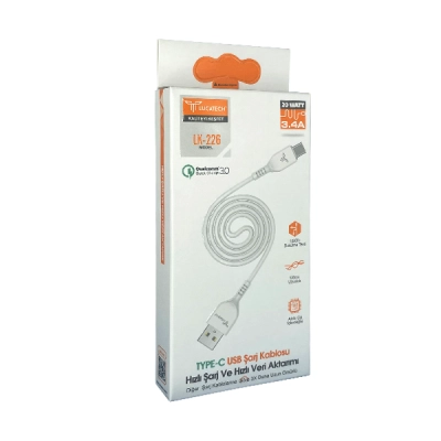 Lucatech LK-226 Type-C 3.4A Şarj Kablosu (20 Adet) Lucatech LK-226 Type-C 3.4A Şarj Kablosu (20 Adet)