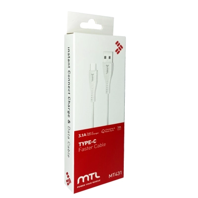 Mtl MT431 3.1A 1M Type-C Kablo | 30 Adet Mtl MT431 3.1A 1M Type-C Kablo | 30 Adet